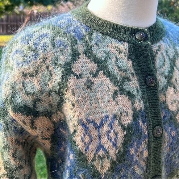 Equorian Heritage Rare 70s Vintage Button Down Cardigan Sweater | Size Medium - Picture 2 of 9